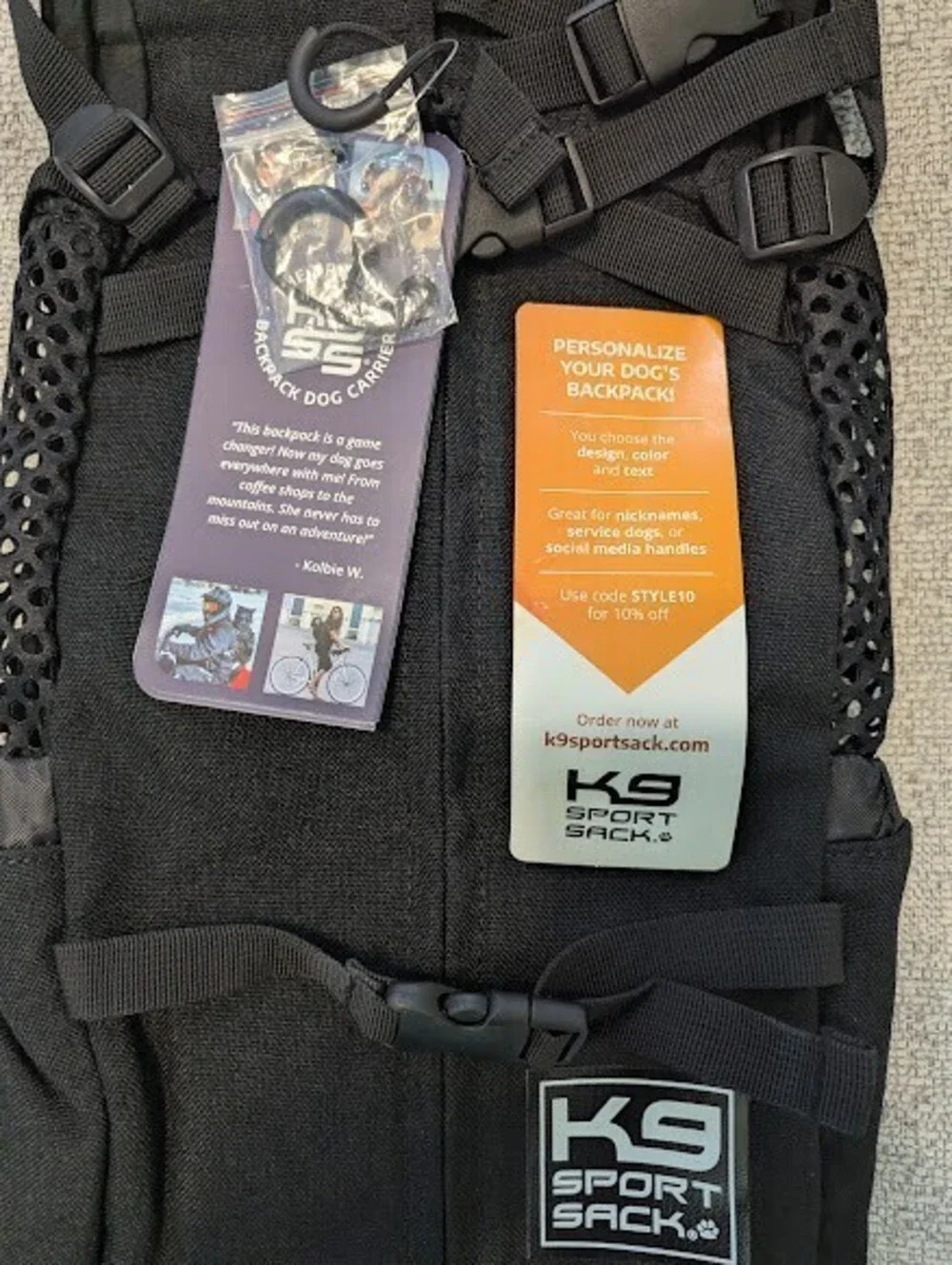 K9 Sport Sack Air 2 Dog Carrier Backpack Black Size Small 30 lbs - NWT/Open Box